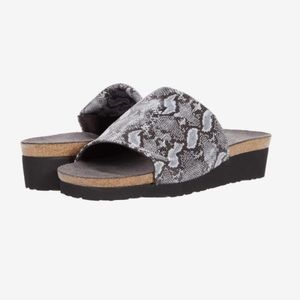 NAOT Alana Sandal Wedge Python Stretch Slide